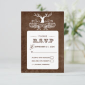 Rustic Antler, Deer Winter Woodland rsvp 3.5 x 5 (Staand voorkant)