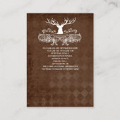 Rustic Antler Deer Winter Woodland Wedding Informatiekaartje (Voorkant)