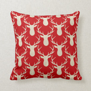 Rustic Antler Deer Woodland Pillow Kussen