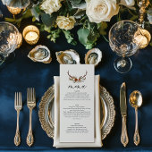 Rustic Antler Floral Wedding Boho Woodland Menu