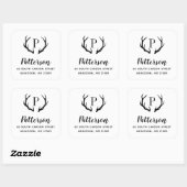 Rustic Antler Monogram Return Address Label (Vel)