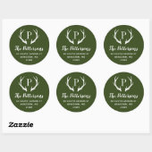 Rustic Antler Monogram Return Address Label (Vel)