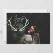 Rustic Antler slaat de datum op Save The Date (Voorkant)