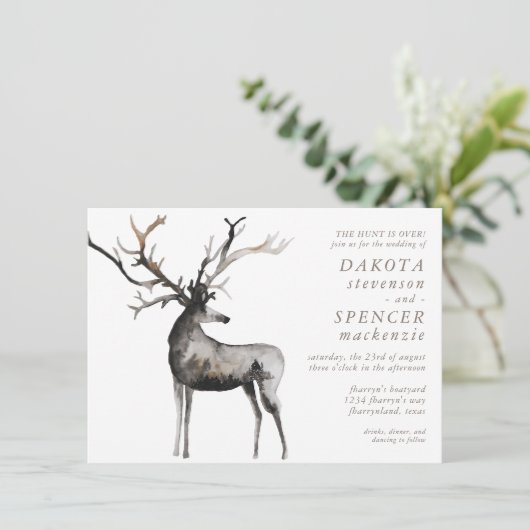 Rustic Antlers | De jacht is over het nationale hu Kaart (Staand voorkant)