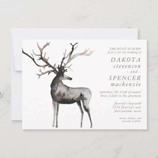 Rustic Antlers | De jacht is over het nationale hu Kaart (Voorkant)