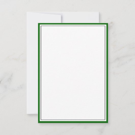 Rustic Antlers Green Edge Wedding RSVP (Achterkant)