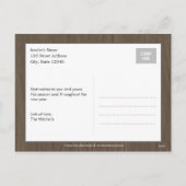 Rustic Antlers Holiday Briefkaart (Achterkant)