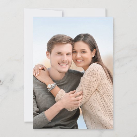 Rustic Antlers Mountain Foto bruiloft Save The Date (Achterkant)