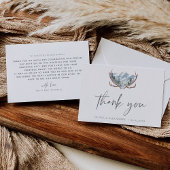 Rustic Antlers Mountain Wedding Bedankkaart