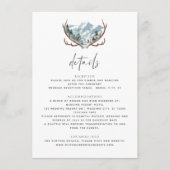Rustic Antlers Mountain Wedding Details Informatiekaartje (Voorkant)