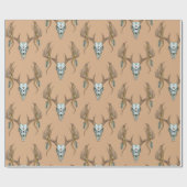 Rustic Antlers Native American Cadeaupapier (Vlak)