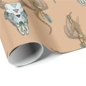 Rustic Antlers Native American Cadeaupapier (Rol Hoek)