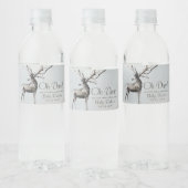 Rustic Antlers | Oh Deer Little Buck Baby shower Waterfles Etiket (Flessen)