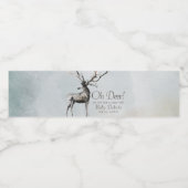 Rustic Antlers | Oh Deer Little Buck Baby shower Waterfles Etiket (Enkel label)