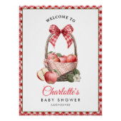 Rustic Apple Baby shower Welcome Sign Poster (Voorkant)