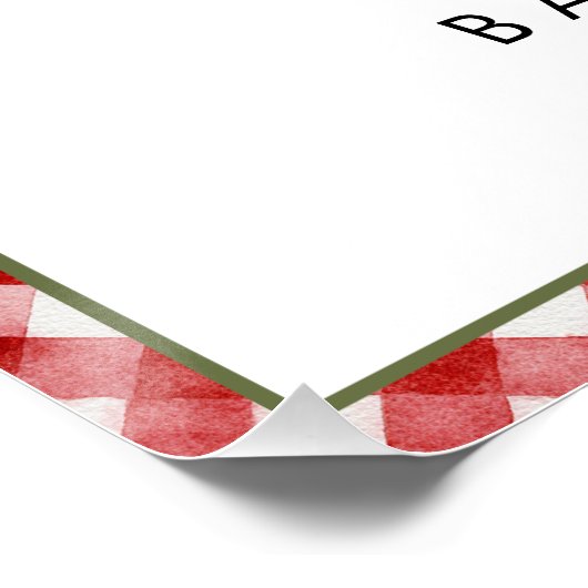 Rustic Apple Baby shower Welcome Sign Poster (Hoek)