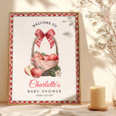 Rustic Apple Baby shower Welcome Sign Poster