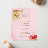 Rustic Apple Details Card – Red Apple Watercolor Notitiekaartje (Voorkant / Achterkant in situ)