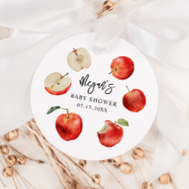 Rustic Apple Genderneutraal Baby shower Bedankjes Labels