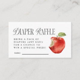 Rustic Apple Luier Raffle Ticket Informatiekaartje