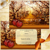 Rustic Apple Orchard Wedding RSVP Uitnodiging