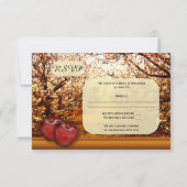 Rustic Apple Orchard Wedding RSVP Uitnodiging (Achterkant)