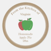 Rustic Apple Pie Label Sticker (Voorkant)