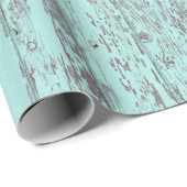 Rustic Aqua Barn Wood Cadeaupapier (Rol Hoek)