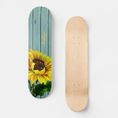 Rustic Aqua Boards Sunflower Custom Skateboard (Voorkant)