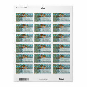 Rustic Aqua Bunting  Love Bird Owls Etiket (Full Sheet)
