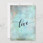 Rustic Aqua Onze Elopement Naslaghuwelijksfeest Kaart (Achterkant)