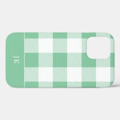 Rustic Aqua Pset Patroonmonogram Case-Mate iPhone Case (Achterkant (horizontaal))