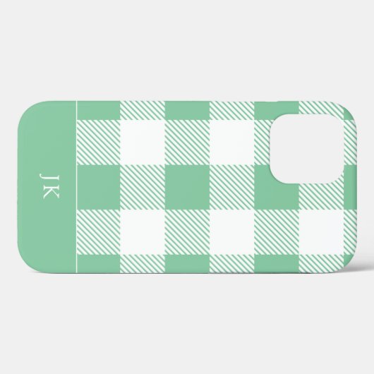 Rustic Aqua Pset Patroonmonogram Case-Mate iPhone Case (Achterkant (horizontaal))