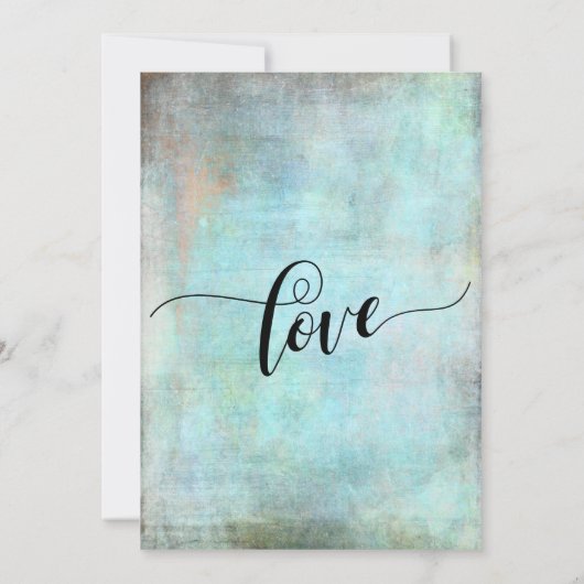 Rustic Aqua We Got Married Ontvangst-Only Kaart (Achterkant)