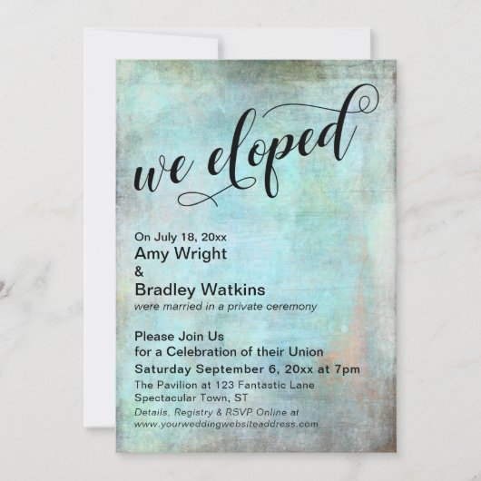 Rustic Aqua We hebben de feestelijke feestdag uitg Kaart (Voorkant)