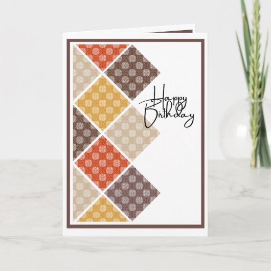 Rustic Arabesque Birthday Card Kaart (Voorkant)