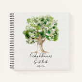 Rustic Arboretum Oak Tree Monogram gastenboek Notitieboek (Voorkant)
