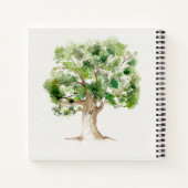 Rustic Arboretum Oak Tree Monogram gastenboek Notitieboek (Achterkant)