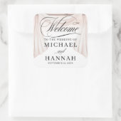 Rustic Arch  Roos Weddenschap Welkom Vierkante Sticker (Tas)