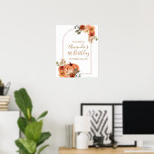 RUSTIC Arch Terracotta 1e Verjaardag Welkomstbord Poster (Thuiskantoor)