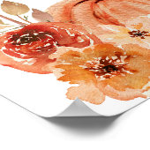 RUSTIC Arch Terracotta 1e Verjaardag Welkomstbord Poster (Hoek)