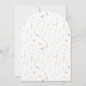Rustic Arch Wildflower+ RSVP QR code bruiloft Kaart (Achterkant)