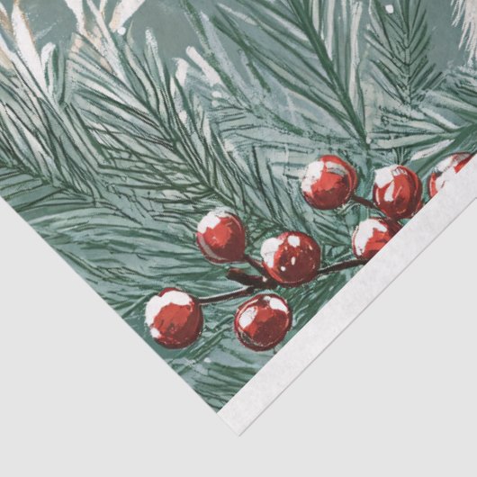 Rustic Arctic Rabbit Winter Illustratie Decoupage Tissuepapier (Detail)