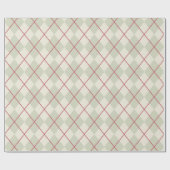 Rustic Argyle Kerst Inpakpapier (Vlak)