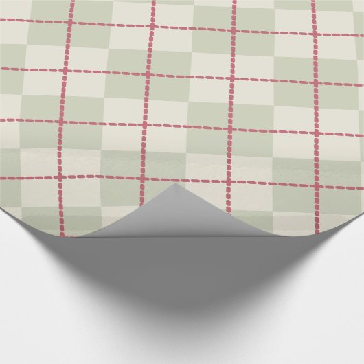 Rustic Argyle kerstinpakpapier Cadeaupapier (Hoek)