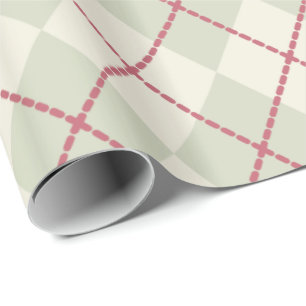 Rustic Argyle kerstinpakpapier Cadeaupapier