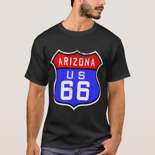 Rustic Arizona Route 66 T-shirt (Voorkant)