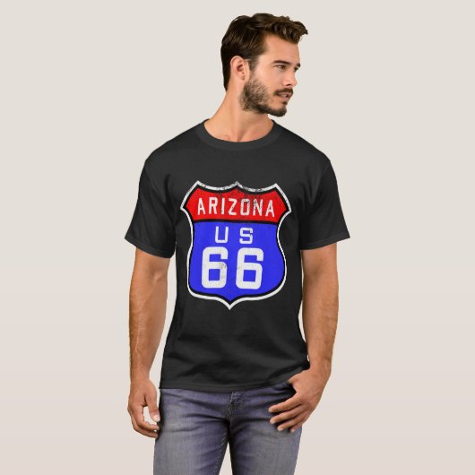 Rustic Arizona Route 66 T-shirt (Voorkant volledig)