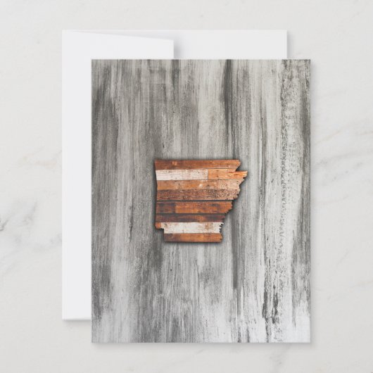Rustic Arkansas Shape Bedankkaart (Voorkant)
