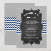 Rustic Arrow Baby shower Dank je wel briefje met g Kaart (Voorkant / Achterkant)